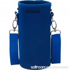 Neoprene Water Bottle or Flask Carrier Holder (32 ounces or 1-1.5 Liter) w/ Adjustable Shoulder Strap by Made Easy Kit